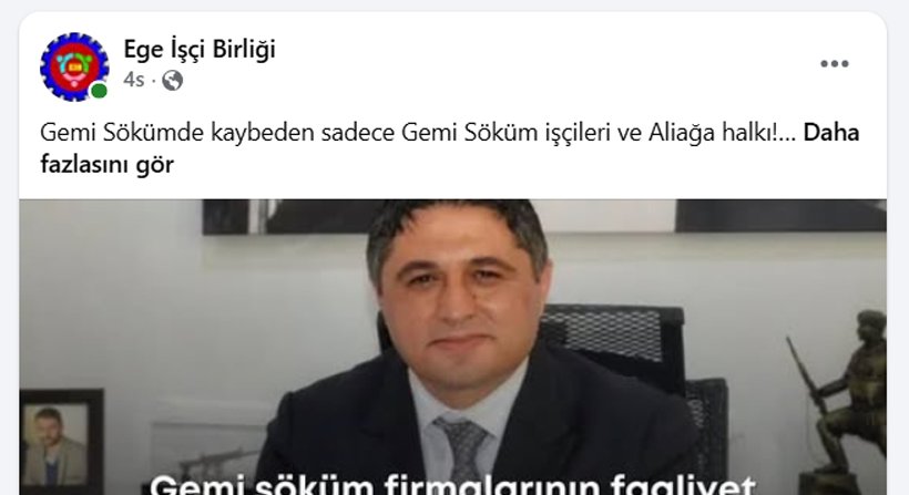 Ege İşçi Birliği'nden Gemi Söküm Tepkisi: "Kaybeden İşçiler ve Aliağa Halkı”