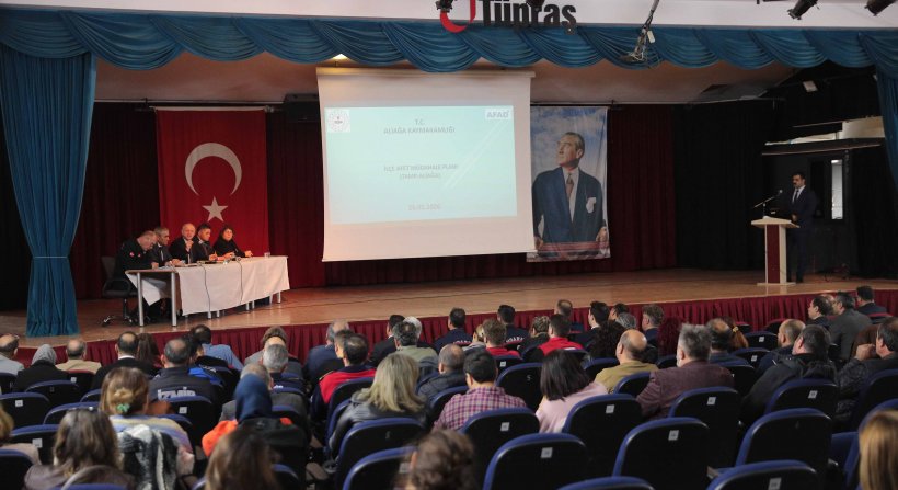 Aliağa'da İlçe Afet Müdahale Planı Toplantısı Gerçekleştirildi